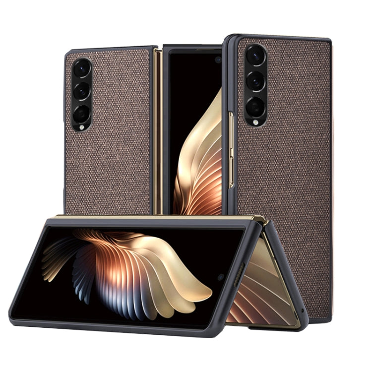 For Samsung Galaxy Z Fold3 5G Sea Sand Cloth Texture Shockproof PC+ TPU Protective Case