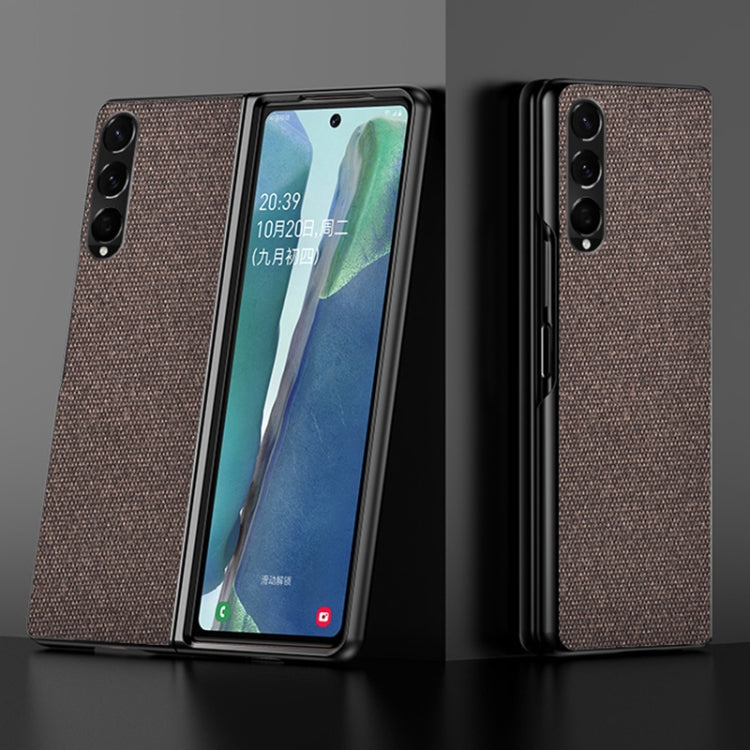 For Samsung Galaxy Z Fold3 5G Sea Sand Cloth Texture Shockproof PC+ TPU Protective Case