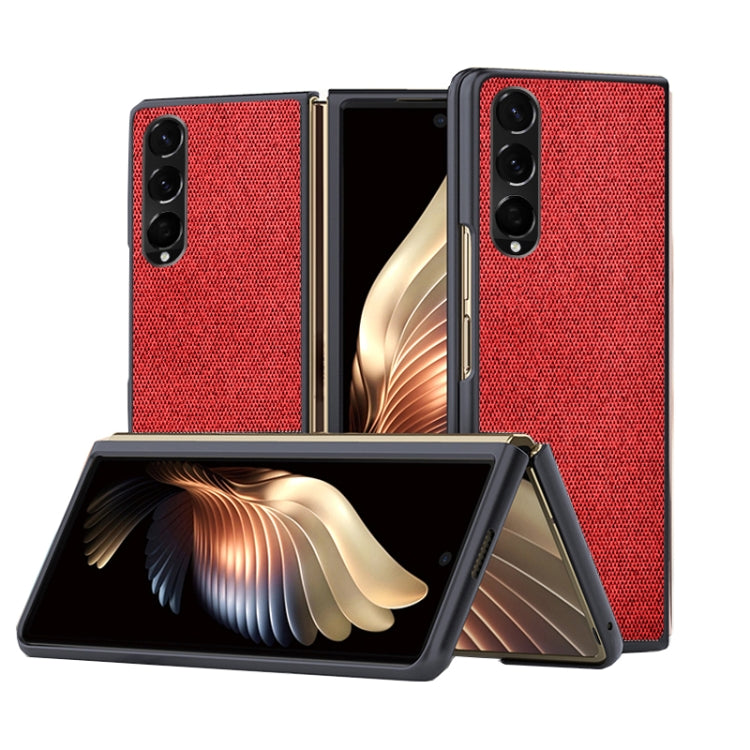 For Samsung Galaxy Z Fold3 5G Sea Sand Cloth Texture Shockproof PC+ TPU Protective Case