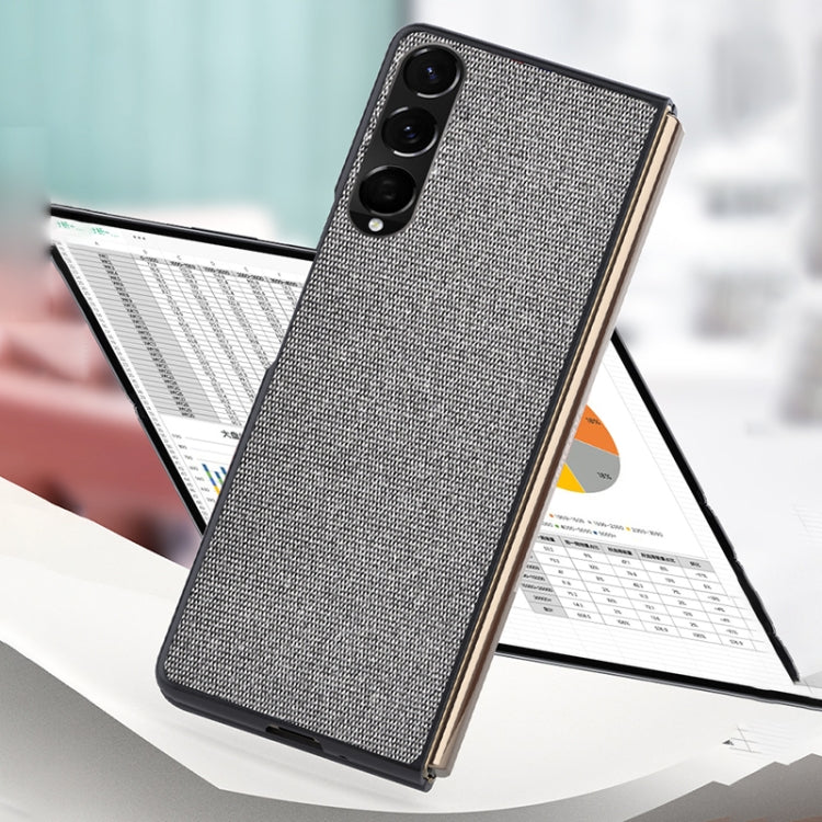 For Samsung Galaxy Z Fold3 5G Sea Sand Cloth Texture Shockproof PC+ TPU Protective Case