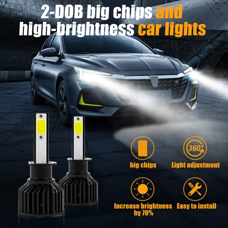 1 Pair V10 H1 6000K / 8000LM / 40W / DC10-32V IP67 Waterproof Car LED Headlight