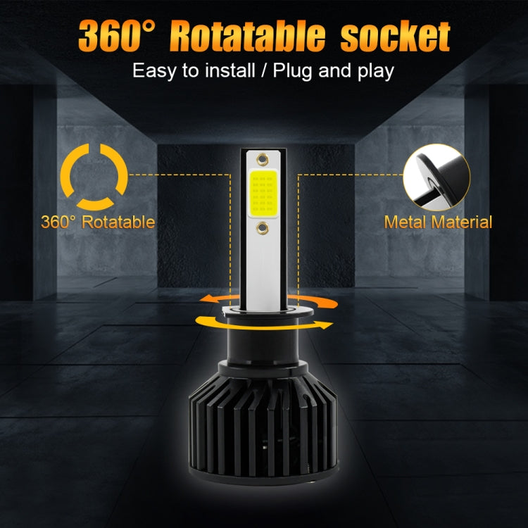 1 Pair V10 H1 6000K / 8000LM / 40W / DC10-32V IP67 Waterproof Car LED Headlight