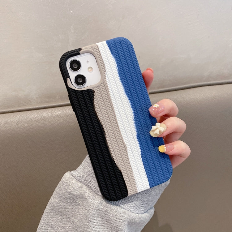 For iPhone 12 Herringbone Texture Silicone Protective Case