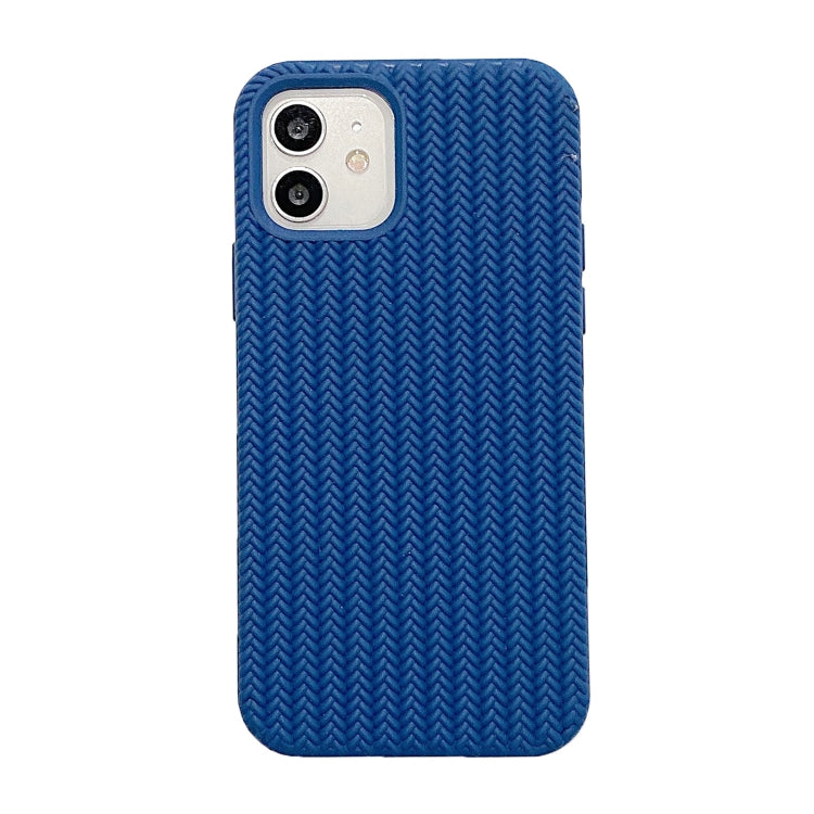 For iPhone 12 Pro Herringbone Texture Silicone Protective Case