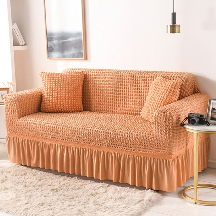 Living Room Stretch Full Coverage Skirt Style Sofa Cover, Size: Double M 145-185cm
