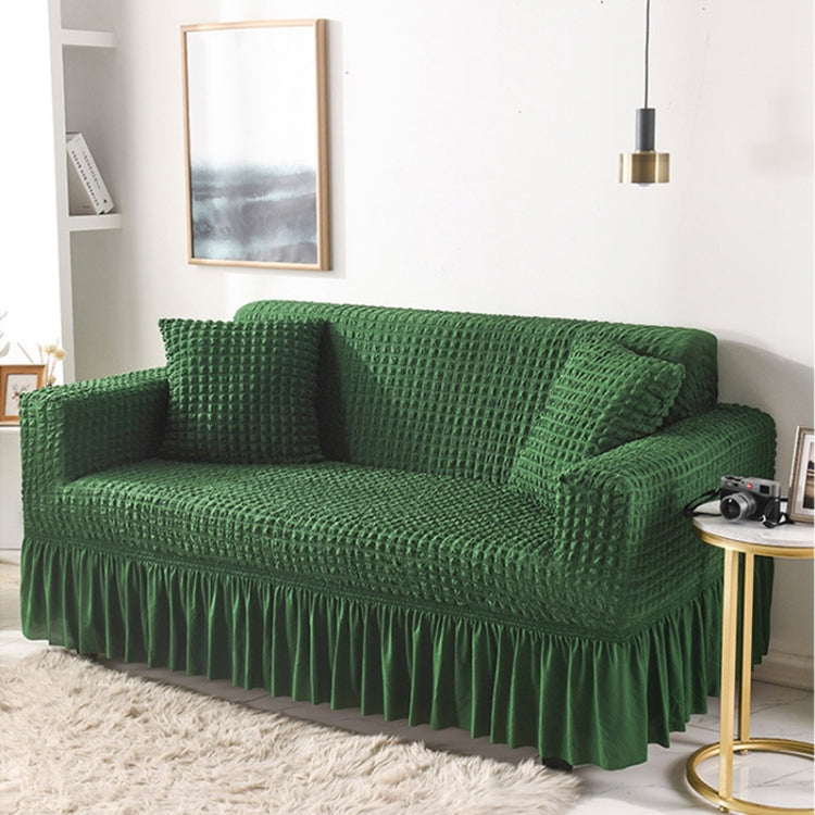 Living Room Stretch Full Coverage Skirt Style Sofa Cover, Size: Double M 145-185cm