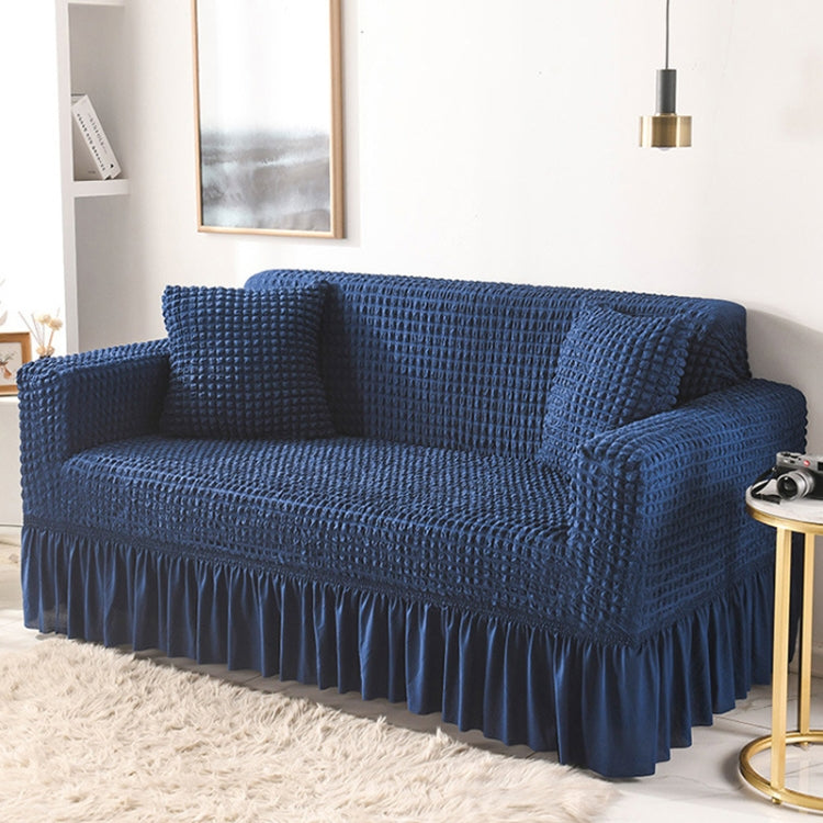 Living Room Stretch Full Coverage Skirt Style Sofa Cover, Size: Double M 145-185cm