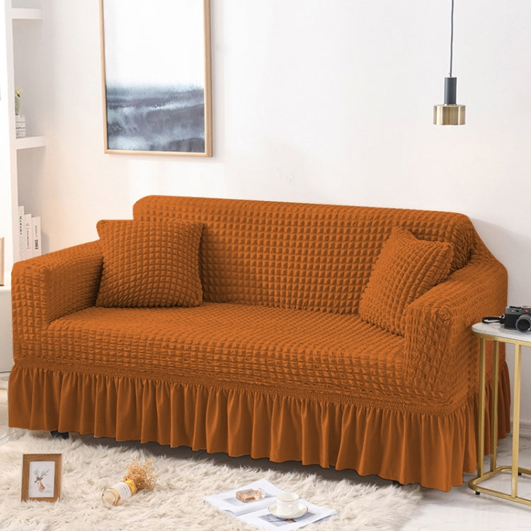Living Room Stretch Full Coverage Skirt Style Sofa Cover, Size: Double M 145-185cm