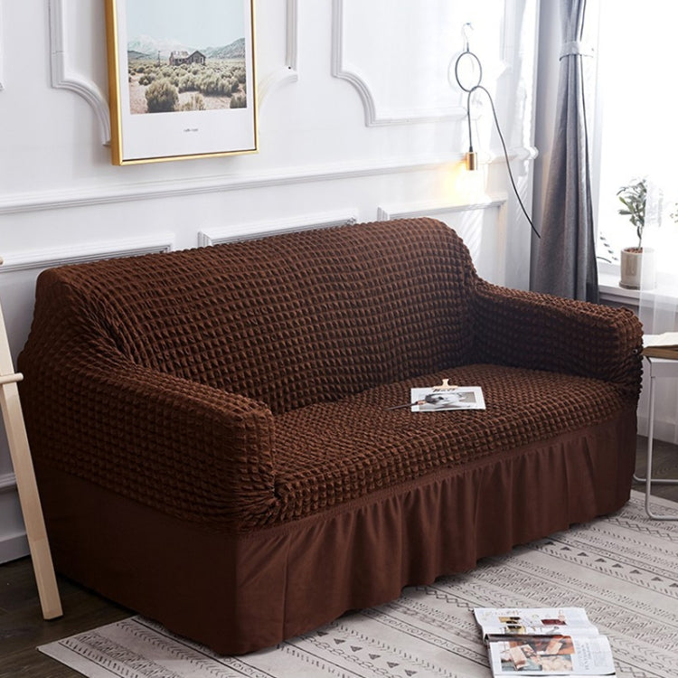 Living Room Stretch Full Coverage Skirt Style Sofa Cover, Size: Double M 145-185cm