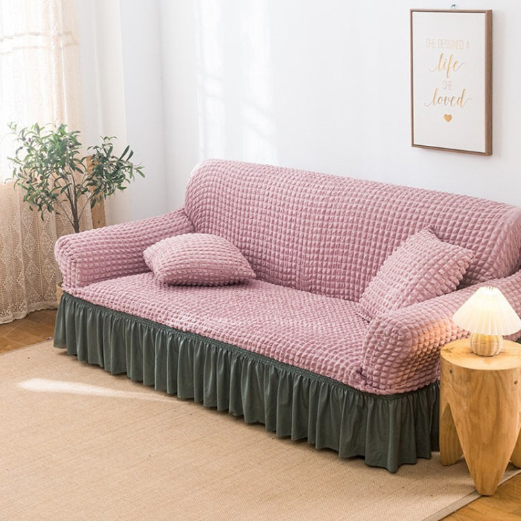 Living Room Stretch Full Coverage Skirt Style Sofa Cover, Size: Double M 145-185cm