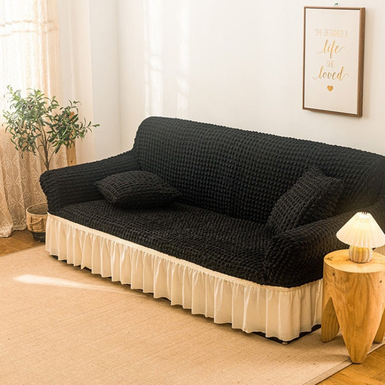 Living Room Stretch Full Coverage Skirt Style Sofa Cover, Size: Double M 145-185cm