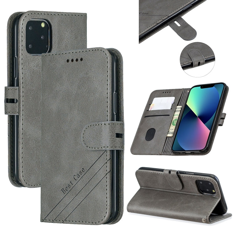For iPhone 13 mini Stitching Style 2-Color Cow Texture Horizontal Flip PU Leather Case with Holder & Card Slot & Lanyard