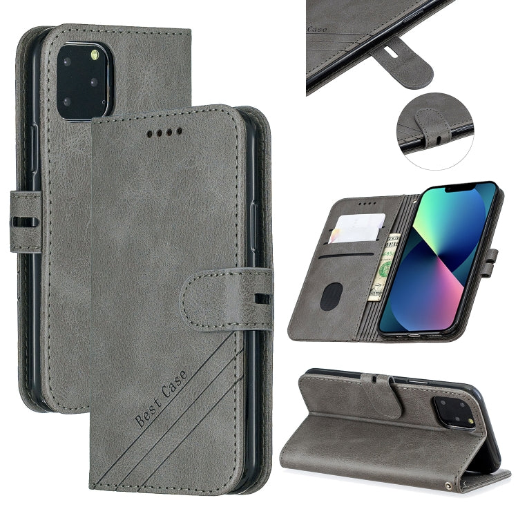 For iPhone 13 mini Stitching Style 2-Color Cow Texture Horizontal Flip PU Leather Case with Holder & Card Slot & Lanyard