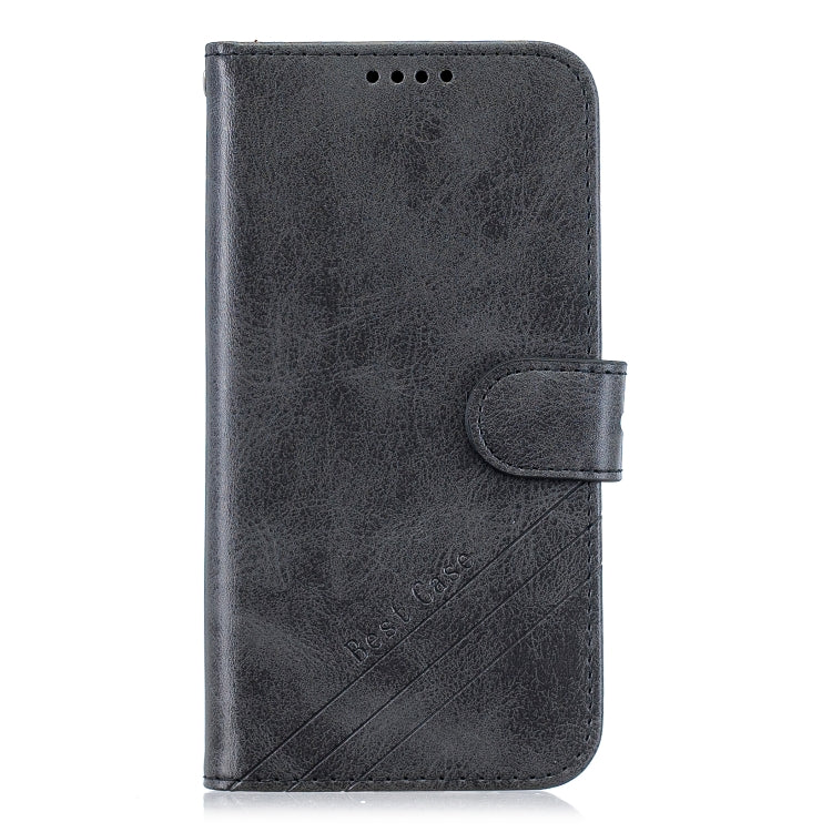 For iPhone 13 mini Stitching Style 2-Color Cow Texture Horizontal Flip PU Leather Case with Holder & Card Slot & Lanyard