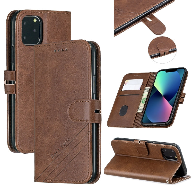 For iPhone 13 mini Stitching Style 2-Color Cow Texture Horizontal Flip PU Leather Case with Holder & Card Slot & Lanyard