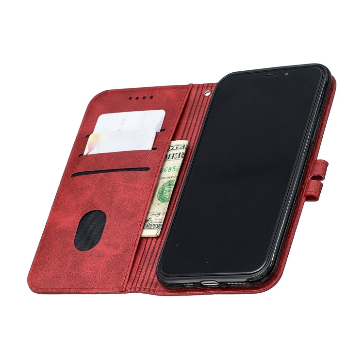 For iPhone 13 mini Stitching Style 2-Color Cow Texture Horizontal Flip PU Leather Case with Holder & Card Slot & Lanyard