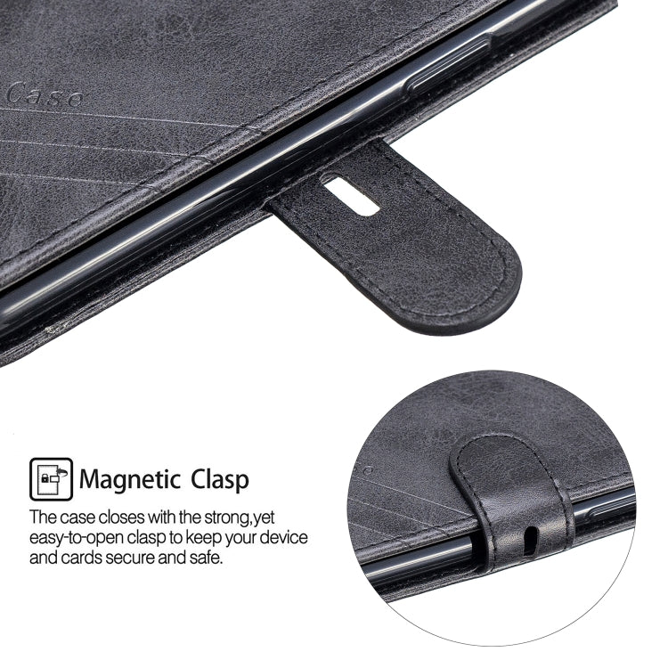 For iPhone 13 Pro Stitching Style 2-Color Cow Texture Horizontal Flip PU Leather Case with Holder & Card Slot & Lanyard
