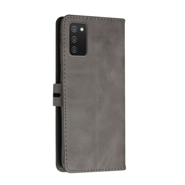 For Samsung Galaxy A03s Stitching Style 2-Color Cow Texture Horizontal Flip PU Leather Case with Holder & Card Slot & Lanyard