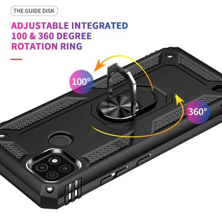For OPPO Realme C21 Shockproof TPU + PC Protective Case with 360 Degree Rotating Holder