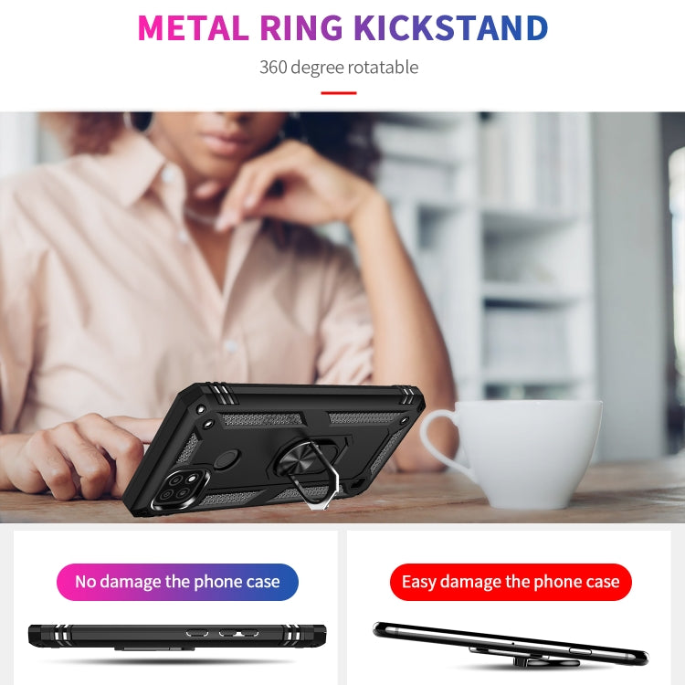 For OPPO Realme C21 Shockproof TPU + PC Protective Case with 360 Degree Rotating Holder