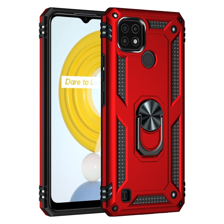 For OPPO Realme C21 Shockproof TPU + PC Protective Case with 360 Degree Rotating Holder