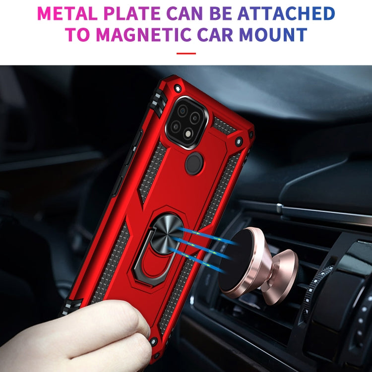 For OPPO Realme C21 Shockproof TPU + PC Protective Case with 360 Degree Rotating Holder