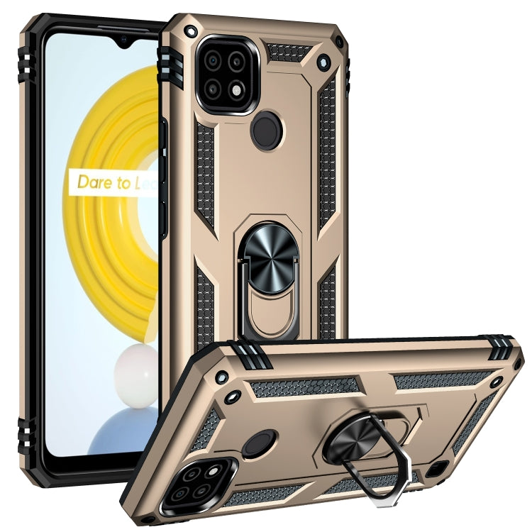 For OPPO Realme C21 Shockproof TPU + PC Protective Case with 360 Degree Rotating Holder