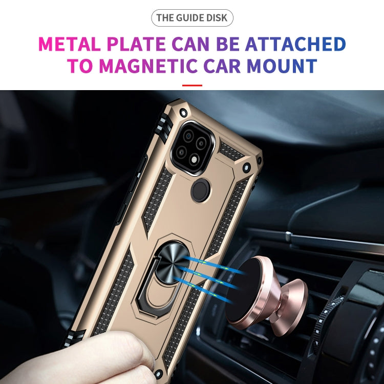 For OPPO Realme C21 Shockproof TPU + PC Protective Case with 360 Degree Rotating Holder