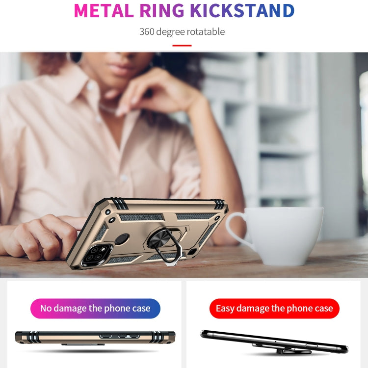 For OPPO Realme C21 Shockproof TPU + PC Protective Case with 360 Degree Rotating Holder