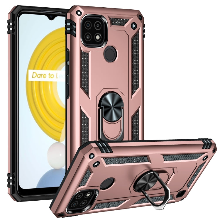 For OPPO Realme C21 Shockproof TPU + PC Protective Case with 360 Degree Rotating Holder