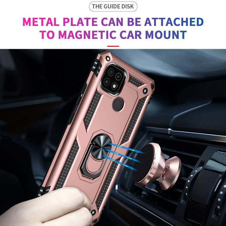 For OPPO Realme C21 Shockproof TPU + PC Protective Case with 360 Degree Rotating Holder