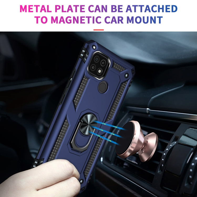 For OPPO Realme C21 Shockproof TPU + PC Protective Case with 360 Degree Rotating Holder