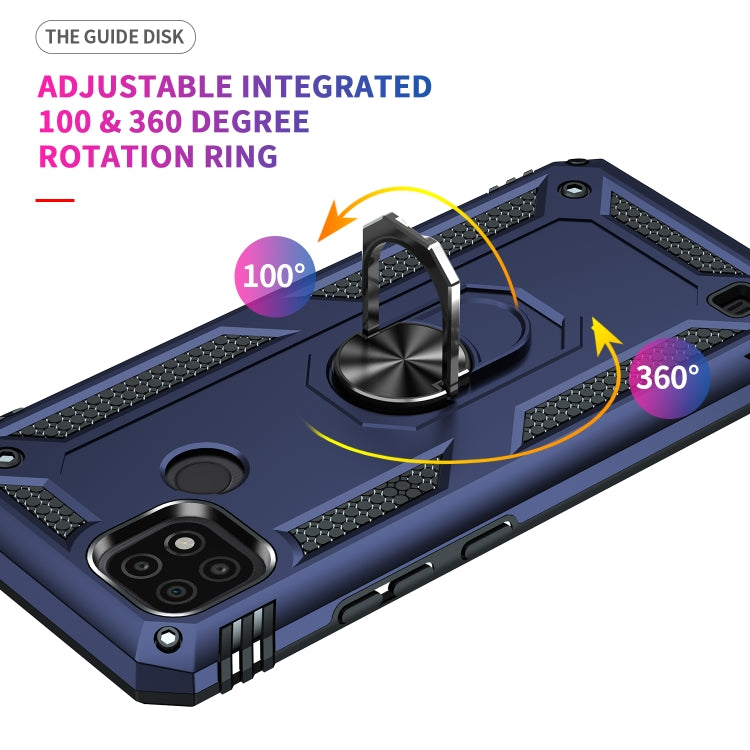 For OPPO Realme C21 Shockproof TPU + PC Protective Case with 360 Degree Rotating Holder