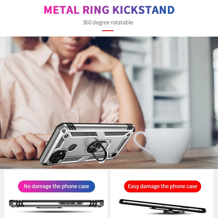 For OPPO Realme C21 Shockproof TPU + PC Protective Case with 360 Degree Rotating Holder