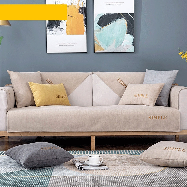 Four Seasons Universal Simple Chenille Non-slip Sofa Cover, Size:70x70cm