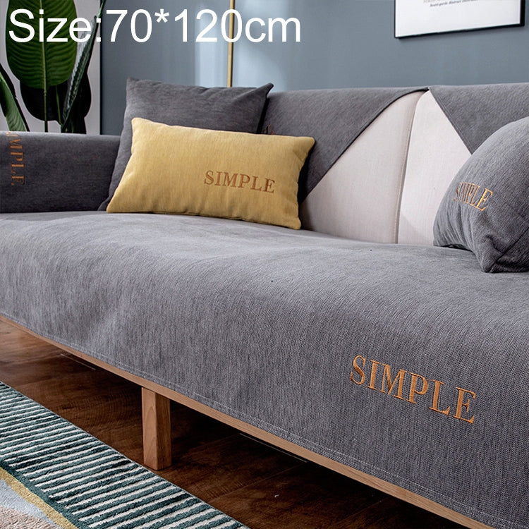Four Seasons Universal Simple Chenille Non-slip Sofa Cover, Size:70x120cm