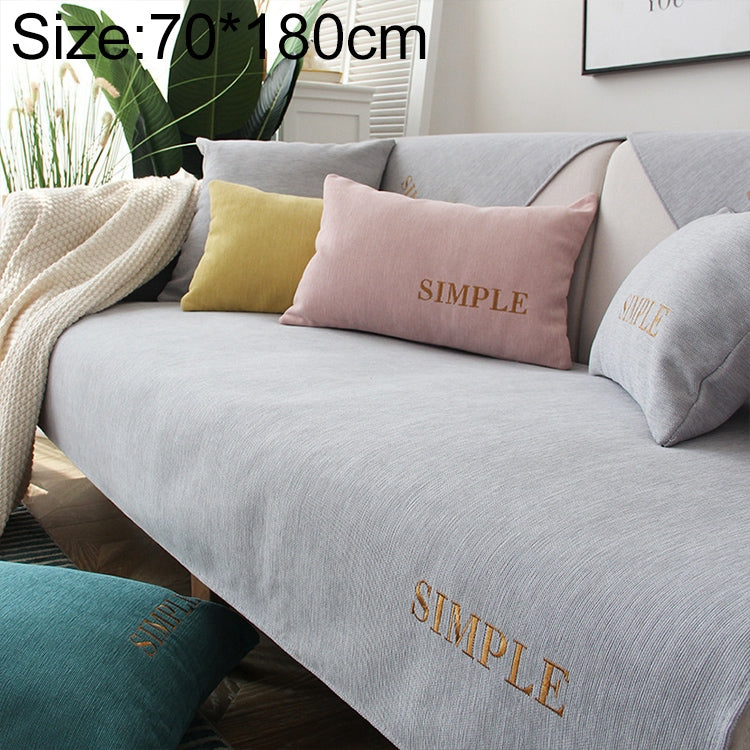 Four Seasons Universal Simple Chenille Non-slip Sofa Cover, Size:70x180cm