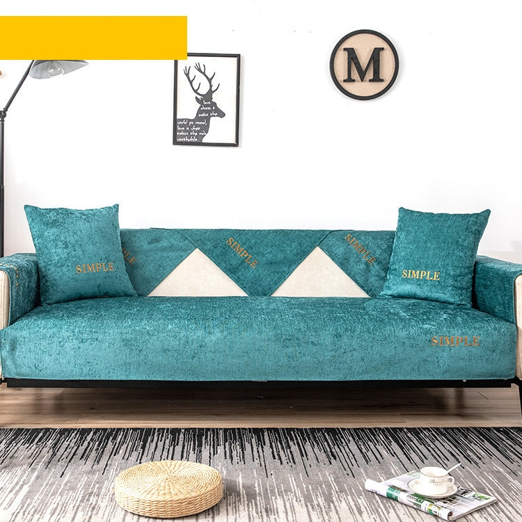 Four Seasons Universal Simple Chenille Non-slip Sofa Cover, Size:110x110cm