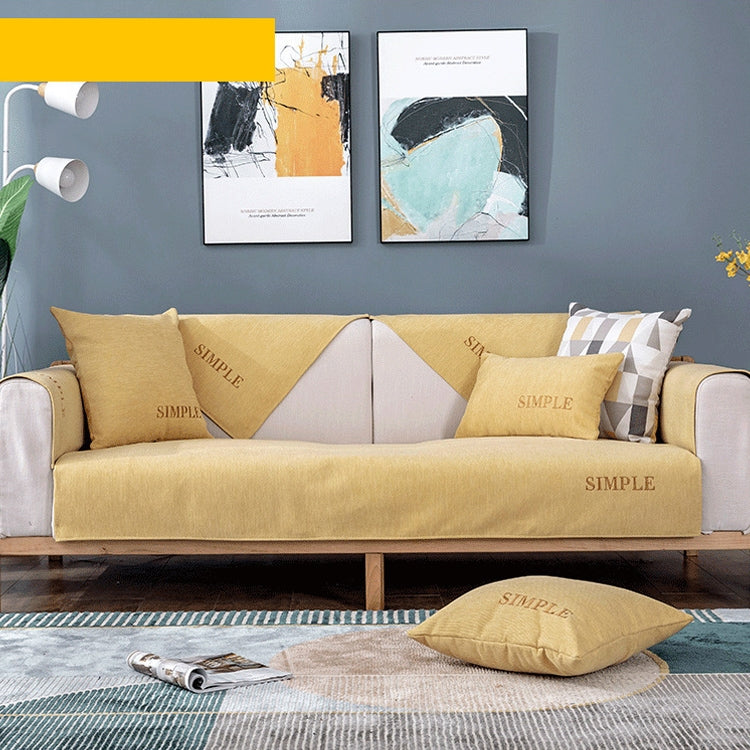 Four Seasons Universal Simple Chenille Non-slip Sofa Cover, Size:110x110cm