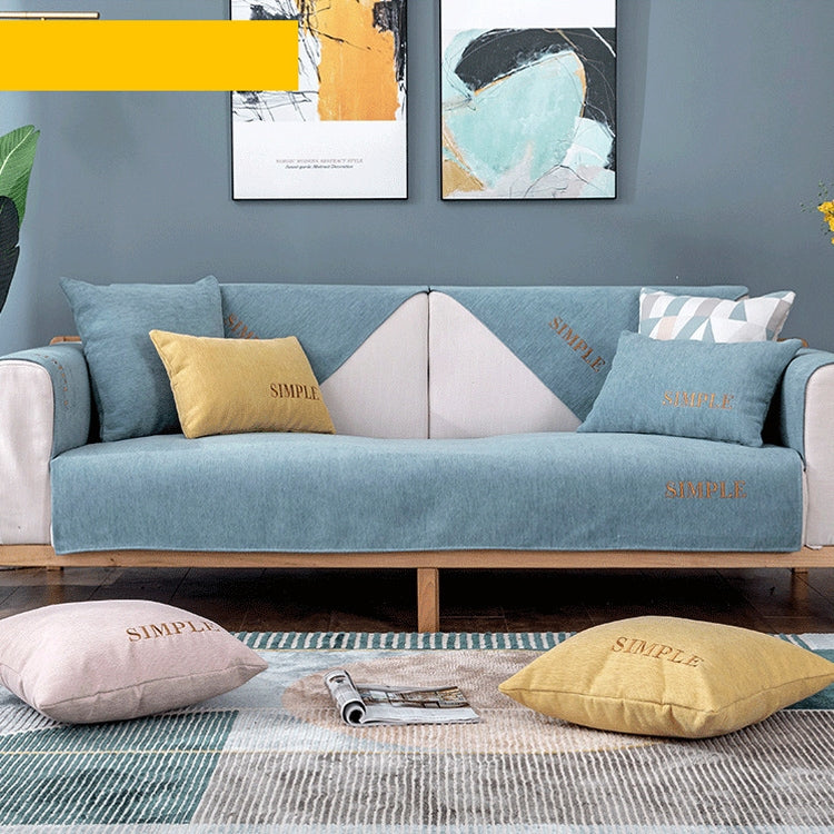 Four Seasons Universal Simple Chenille Non-slip Sofa Cover, Size:110x110cm