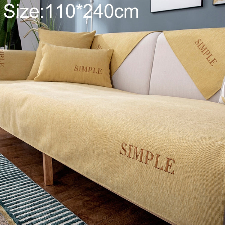 Four Seasons Universal Simple Chenille Non-slip Sofa Cover, Size:110x240cm