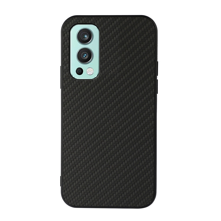 For OnePlus Nord 2 5G Carbon Fiber Skin PU + PC + TPU Shockprof Protective Case