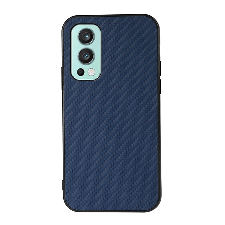 For OnePlus Nord 2 5G Carbon Fiber Skin PU + PC + TPU Shockprof Protective Case
