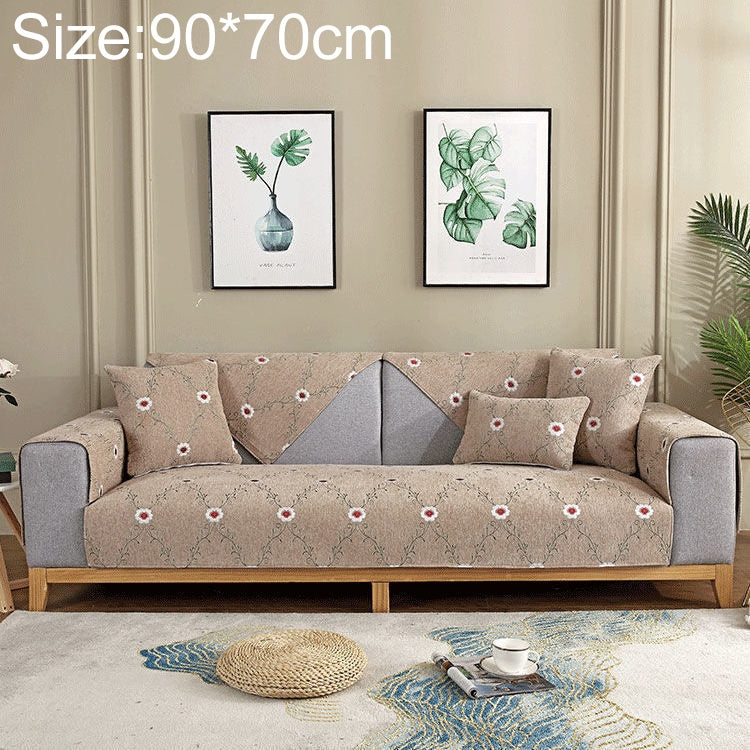 Four Seasons Universal Chenille Non-slip Full Coverage Sofa Cover, Size:90x70cm