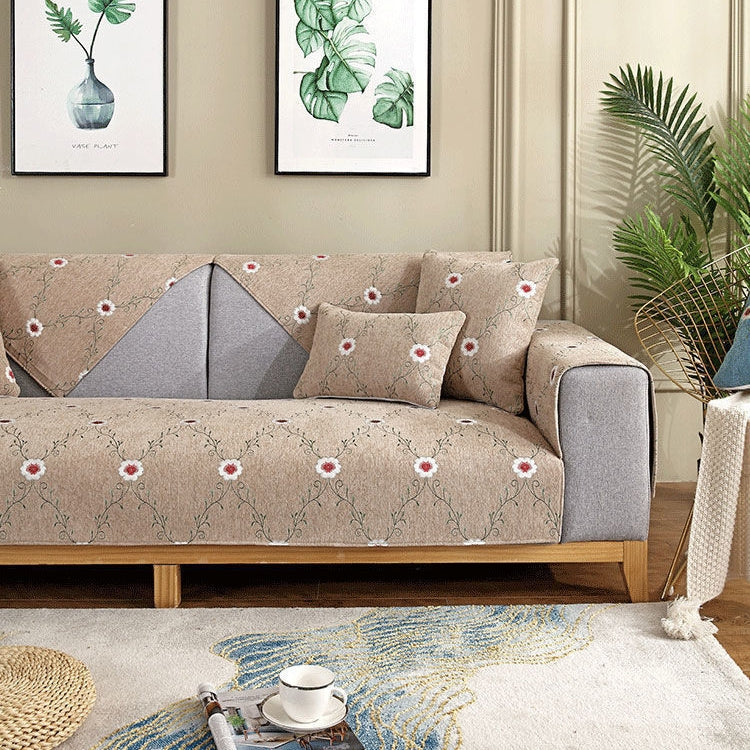 Four Seasons Universal Chenille Non-slip Full Coverage Sofa Cover, Size:90x240cm