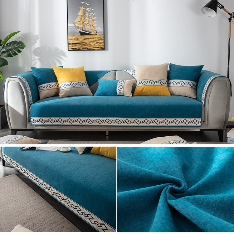 Four Seasons Universal Chenille Non-slip Full Coverage Sofa Cover, Size:110x210cm