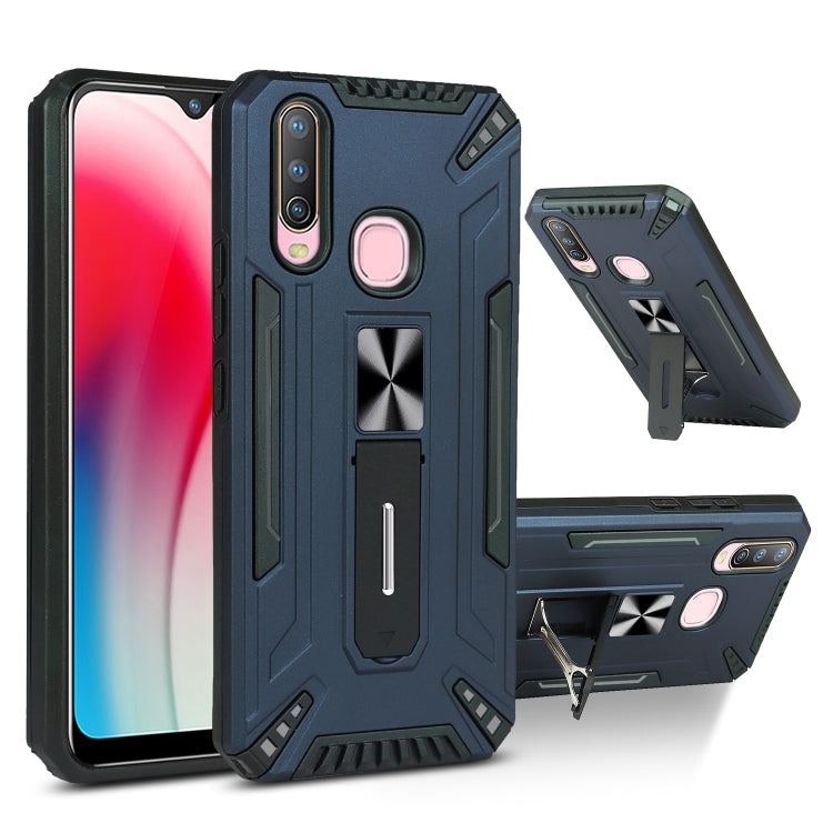 For vivo Y17 War-god Armor TPU + PC Shockproof Magnetic Protective Case with Folding Holder