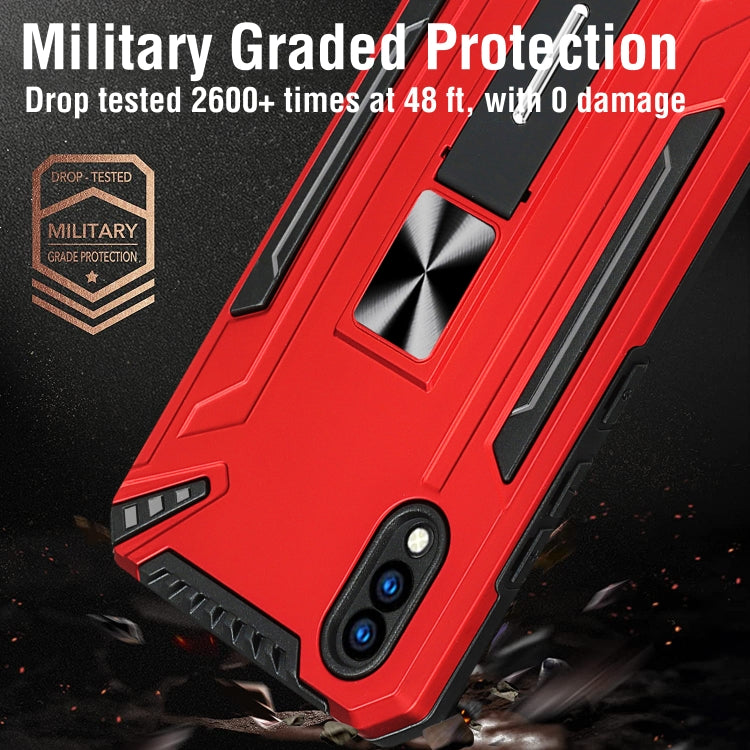 For vivo Y93 War-god Armor TPU + PC Shockproof Magnetic Protective Case with Folding Holder
