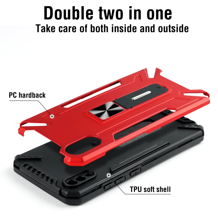 For vivo Y93 War-god Armor TPU + PC Shockproof Magnetic Protective Case with Folding Holder