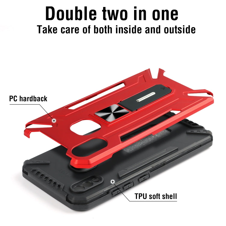 For vivo Y95 War-god Armor TPU + PC Shockproof Magnetic Protective Case with Folding Holder